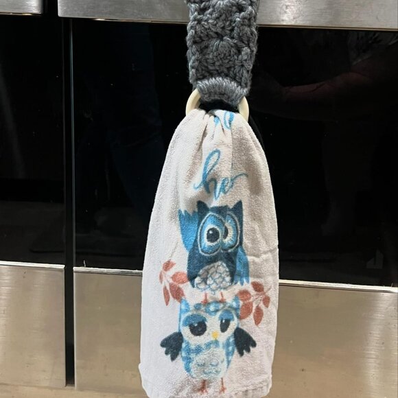 New Double Ring Kitchen Towel Holder - Handmade - Comes with Clasp for Stability - Picture 3 of 3